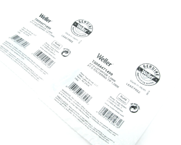 Weller XT O Conical Soldering Tip, 2pc Lot