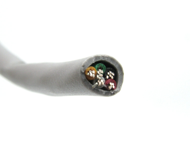 Alpha Wire 22/5, 22 AWG 5-Conductor Gray PVC Cable, 25 Foot