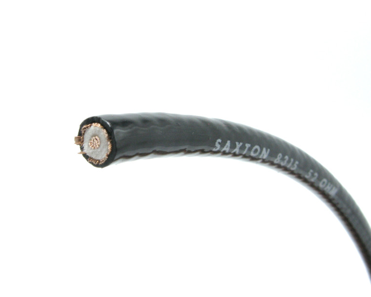 RG8/U, 52 Ohm Coax Cable, Black, 100 Foot
