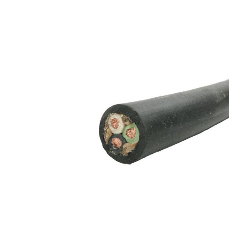 SOOW 12/3, 12 Gauge Tinned Copper EPDM Insulated Wire, Black, 100 Foot