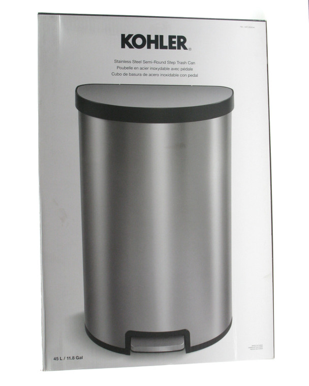Kohler 45L Stainless Steel Step Trash Can
