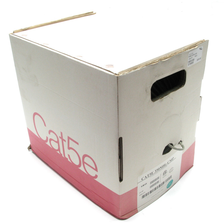 Cat5e U/UTP Solid CMP 100% Copper, Grey, 1000ft