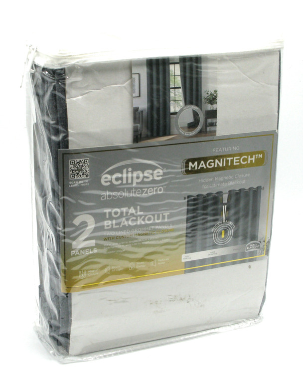 Eclipse Total Blackout Magnitech Curtains, Navy, 52in x 84in