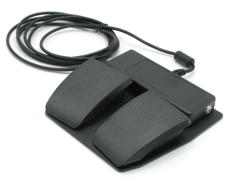 Kinesis FS22AJ-JSB, Dual Action Foot Switch With Input Jack