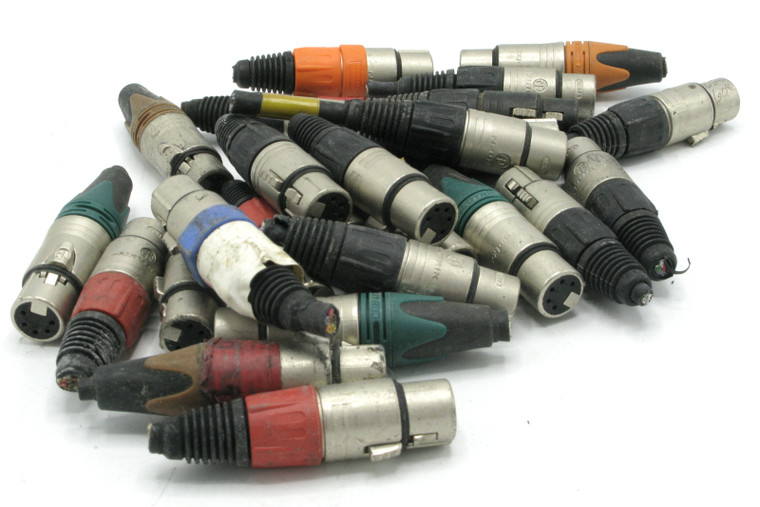 5 Pin XLR Female Solder Connector, 25pcs