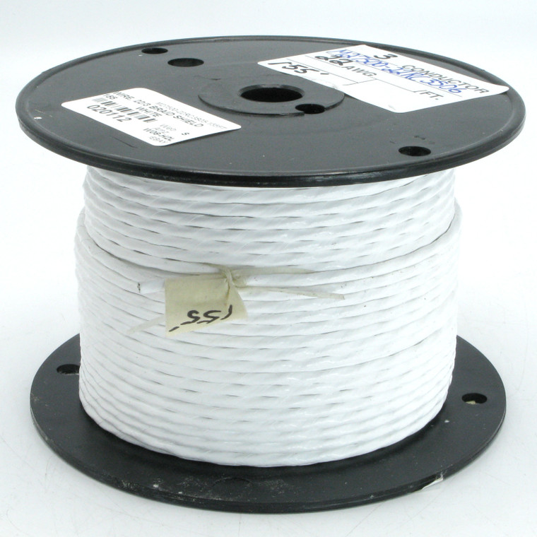 M27500-22RC3S06 22/3 Shielded Silver Coated Copper PTFE Teflon Jacketed Wire, 155ft