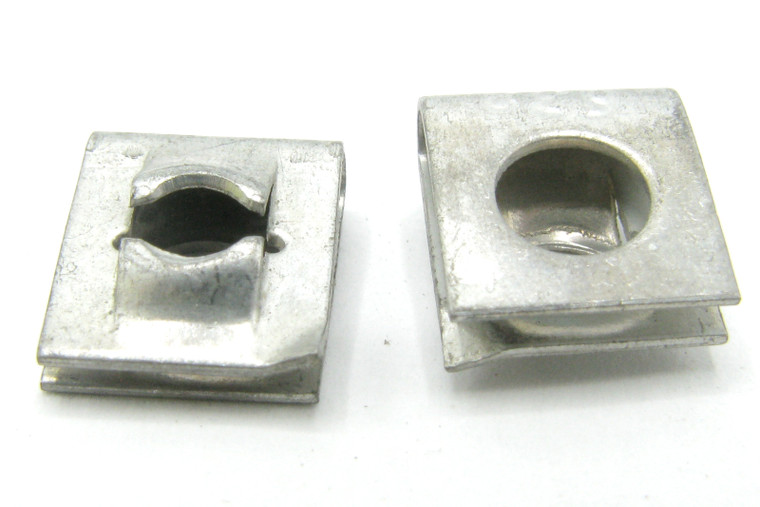 #6-32 Steel Type U Clip Nuts, 0.324" x 0.377 x 0.163", 100pc
