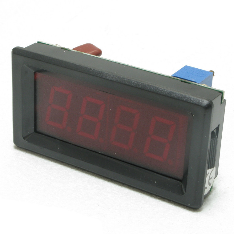 LED Digital Panel Meter, 3-1/2 Digit, Red Display