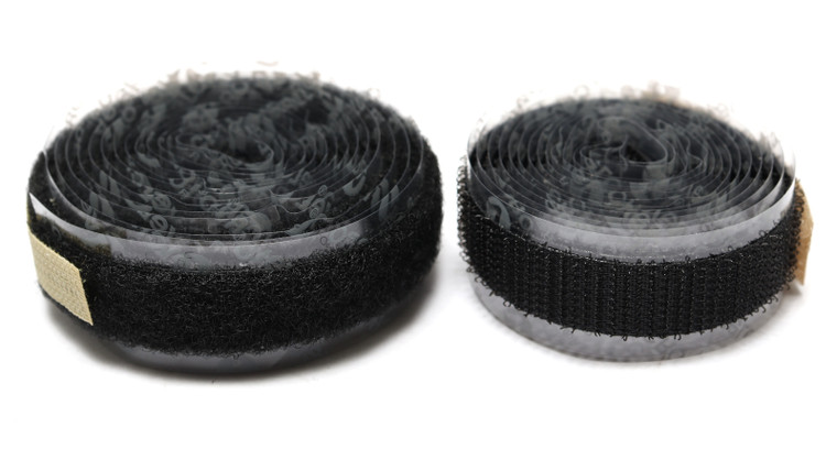 1/2" wide x 5ft long Velcro® Tape, Black, Hook and Loop side set