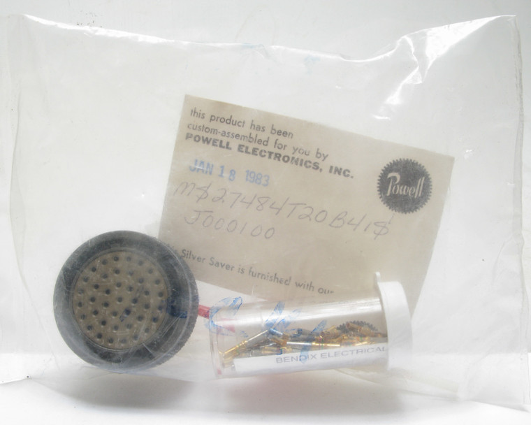 MS27484T20B41S Milspec Circular Connector, Jack, 41-position w/pins