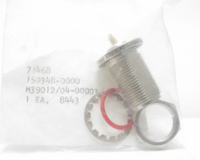 M39012/04-0003 Milspec Type N Plug, Bulkhead Mount