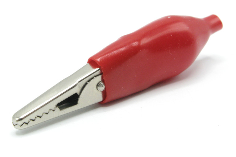Gator Clip, 1.75 Inch Length With Red Boot, 10 Amp