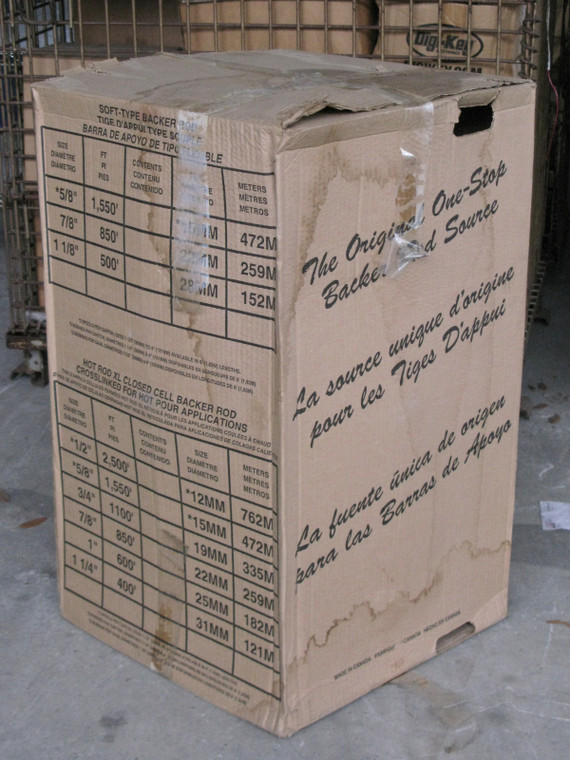 5/8" Foam Backer Rod, Gray, 1550ft