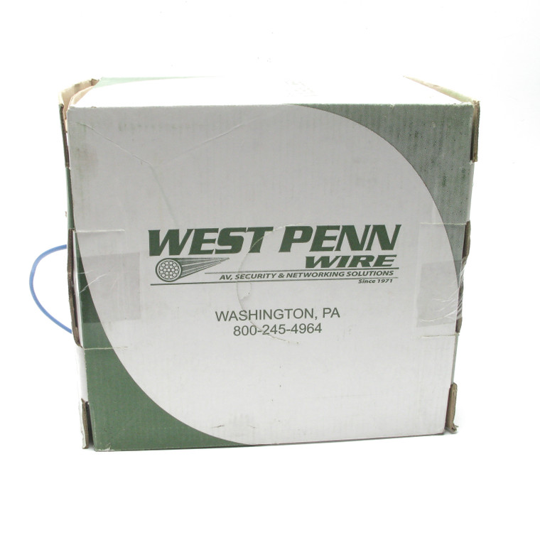 West Penn Plenum-Rated 254246 23 AWG 4-Pair Cat 6 Unshielded Cable, 396ft