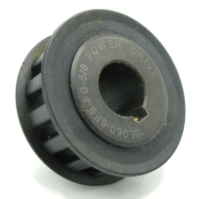 Power Drive 15-Tooth, 5/8″ I.D. x 1.76″ O.D, Timing Belt Pulley w/Keyway