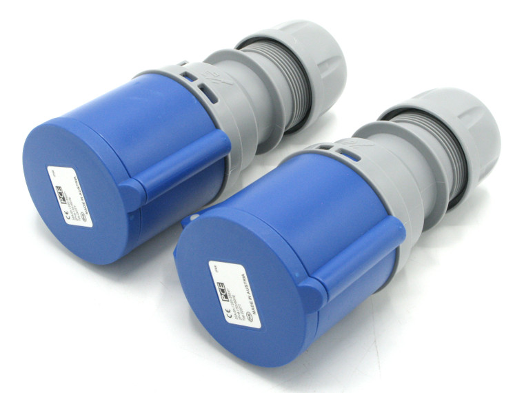 PC Electric 223-6TT 200-250VAC, 32 Amp, 1-phase, IP44 Socket Connector, 2pcs