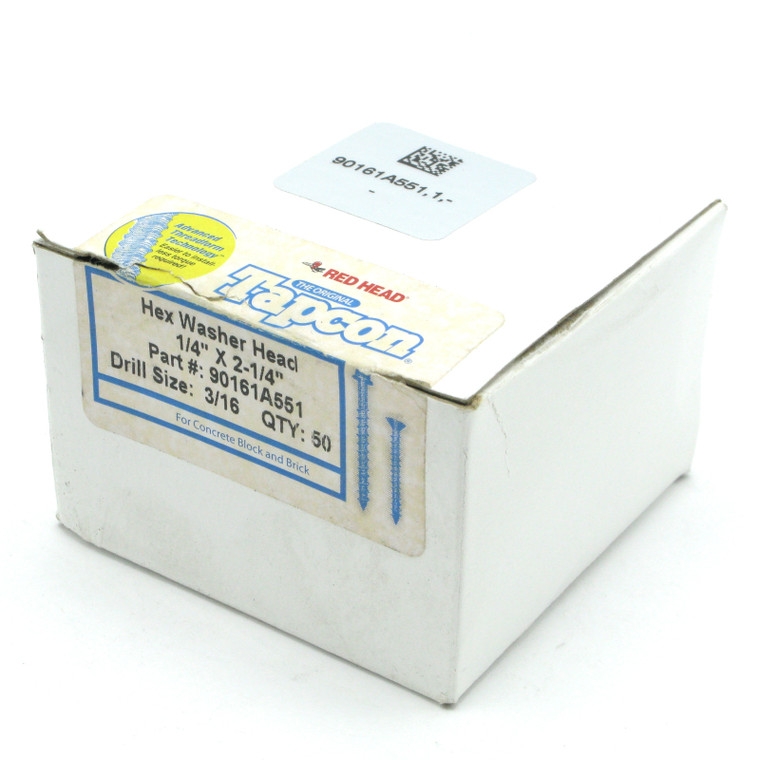 RedHead Blue Hex Head Tapcon Concrete Screw, 1/4" x 2-1/4"