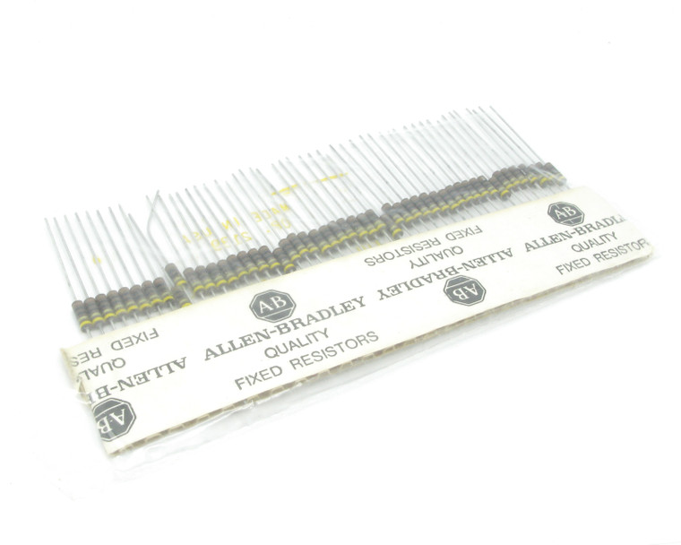 Allen-Bradley RCR20G100JS 10.0 ohm, 5%, 1/2W Axial Lead Resistor, 50pcs