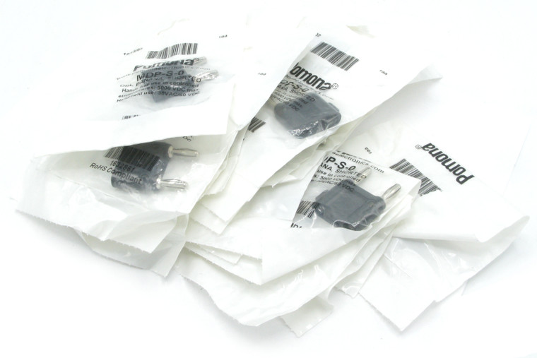 Pomona Electronics MDP-S-0 Double Banana Plug, Shorting, Black, 19pcs