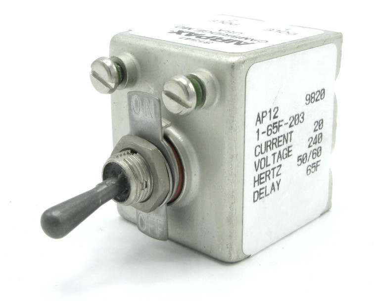 Airpax AP12-1-65F-203 Circuit Breaker, 250VAC, 20 Amp