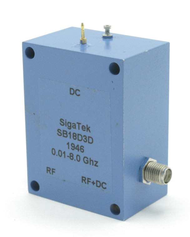 Sigatek SB18D3D High Power Bias Tee, 10 Watts, 8 Ghz