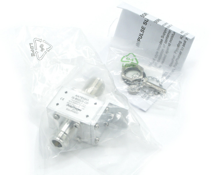 PolyPhaser IS-B50LN-C0 Coaxial RF Surge Protector, Type N F/F, 10MHz - 1 GHz