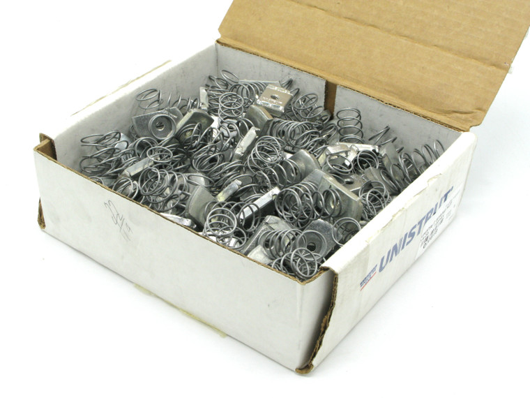 Unistrut P1006-1420-EG Channel Nut with Spring, Electrogalvanzied, 1/4", 100pk