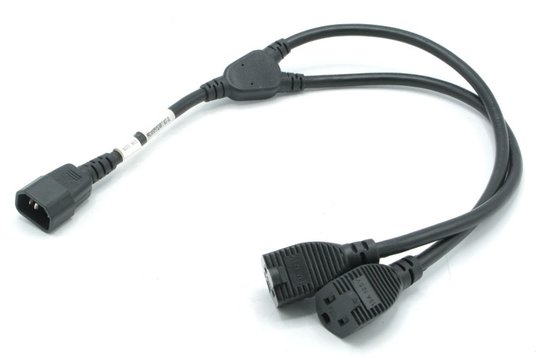 IEC C14 to 2x NEMA 5-15R SJT Y Power Cord, Black, 2 Feet IEC C14 to 2x NEMA 5-15R SJT Y Power Cord, Black, 2 Feet