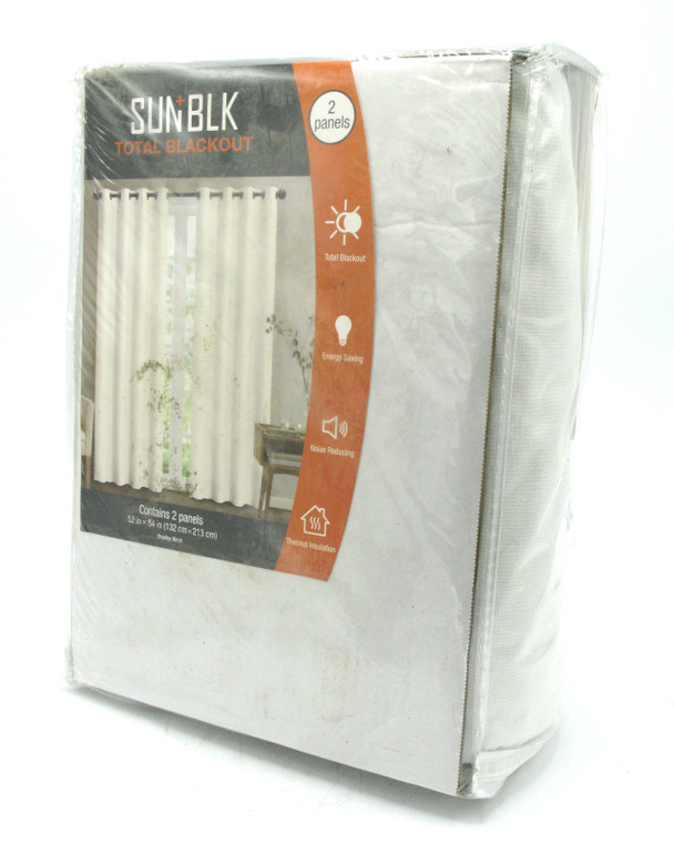 Sun+Blk Total Blackout Curtains, 52" x 84", Birch