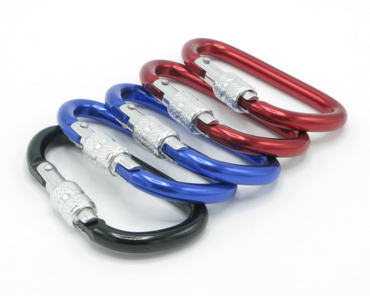 2.5-Inch Sling Screw Lock Carabiner Clip, 5pk