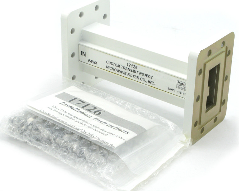 Microwave Filter Company 17126 C-Band Transmit Reject Filter Waveguide