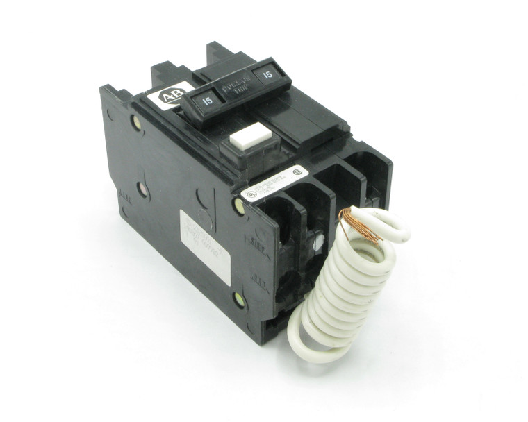 Allen-Bradley 1492-MCGA215, 240VAC, 15 Amp, 2 Pole Ground Fault Circuit Breaker