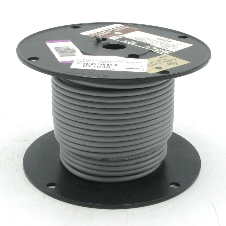 Alpha Wire 86401CY, 28 AWG Xtra-Guard Flex Wire, Gray, 100 Foot