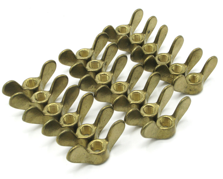 M12 Brass Wing Nuts, 19pc