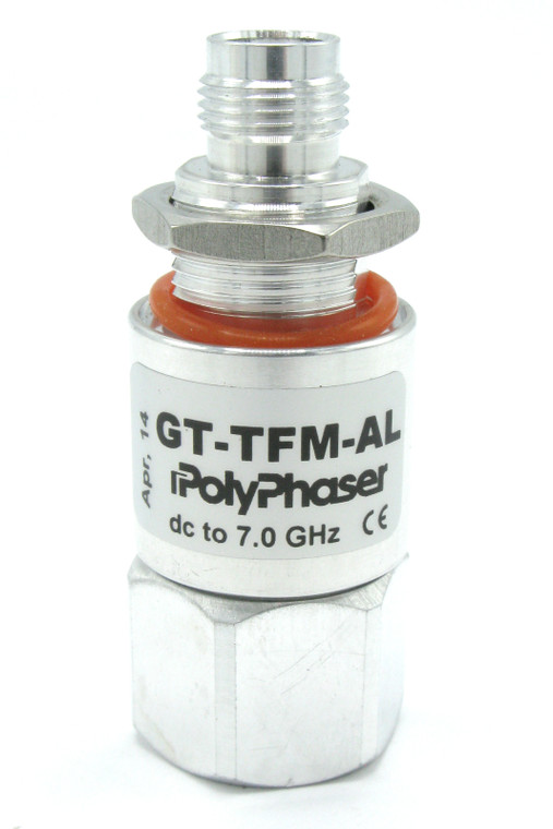 Polyphaser GT-TFM-AL TNC F/M Bulkhead Coaxial RF Surge Protector, DC-7GHz