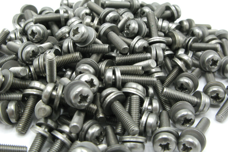 M3 x 12mm Phillips Pan Head Machine Screws w/Washer, Stainless Steel, 250pcs M3 x 12mm Phillips Pan Head Machine Screws w/Washer, Stainless Steel, 250pcs