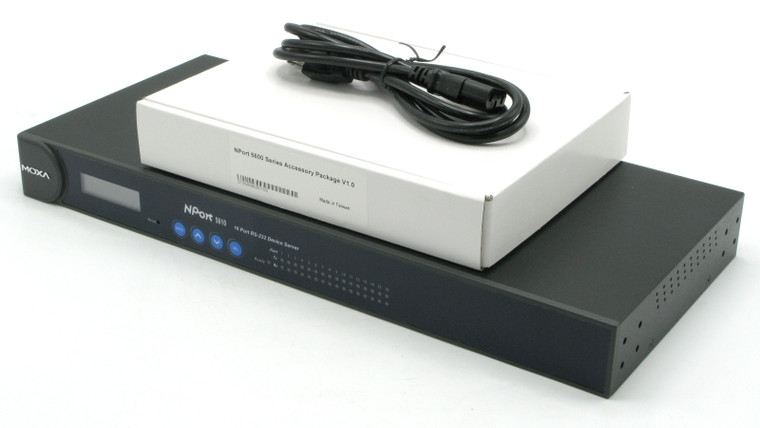 Moxa NPort 5610-16 16 Port RS-232 Rackmount Device Server, Rev 3.2
