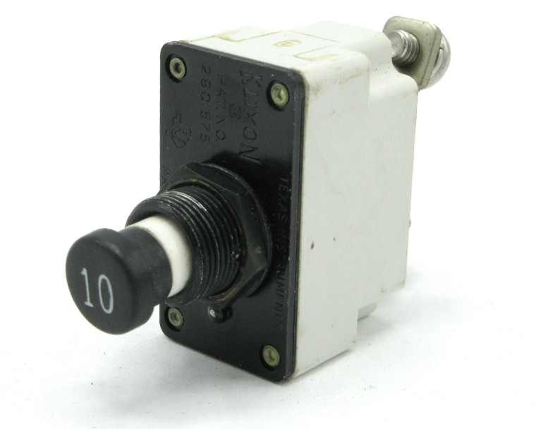 Klixon 7271-8-10 / MS24510-A-10 Pushbutton Circuit Breaker, 10 Amp