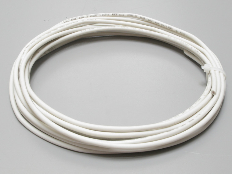 AWM 3134 Style 16AWG Silicone Insulated Tin Plated Copper Wire, White, 15ft