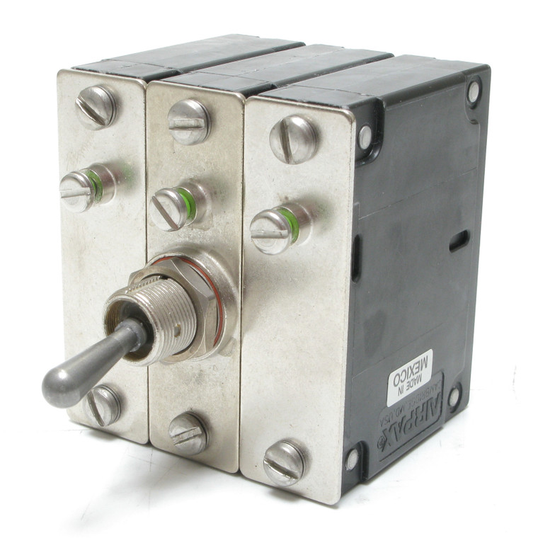 Airpax IULN111-36204-1 300V, 10 Amp, 3-Pole Circuit Breaker