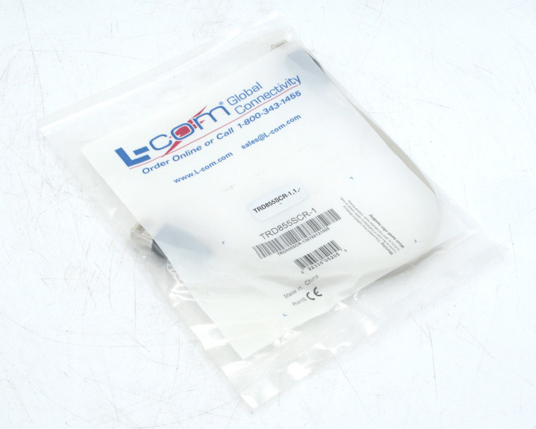L-Com TRD855SCR-1, Network Cable Assembly, CAT 5E, Shielded, RJ45/RJ45