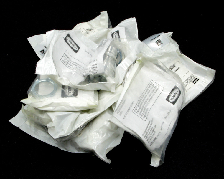 Hubbell SHC1032NR 3/4" Aluminum Locknut/Ring Cord Connector, 8pcs