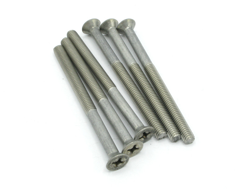 3/8"-16 x 5 inch Phillips Head Countersunk Bolt, Stainless Steel, 6pcs