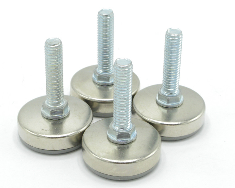 3/8"-16 Furniture Levelers w/ Threaded Inserts, 4-pack