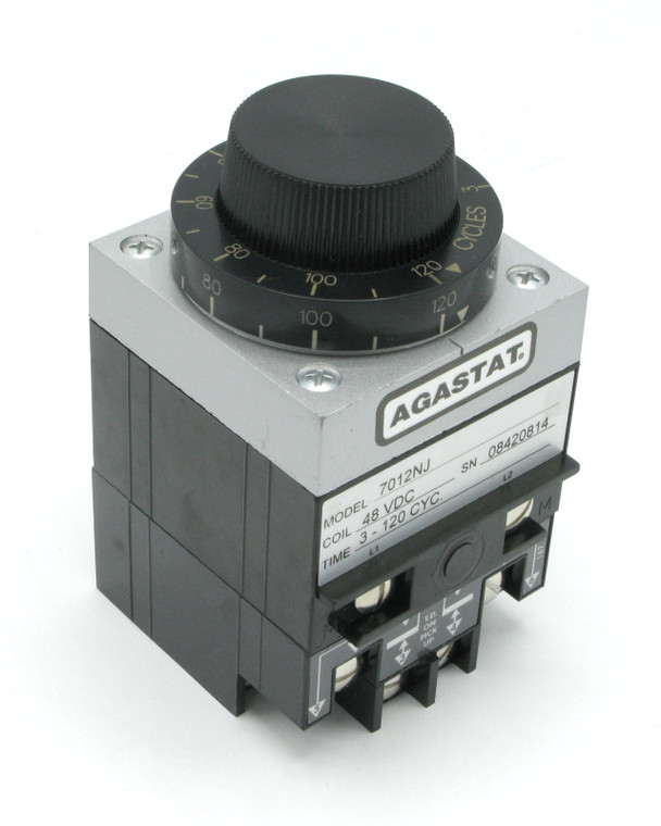 Agastat 7012NJ DPDT Time Delay Relay, 10 Amps, 48VDC Coil