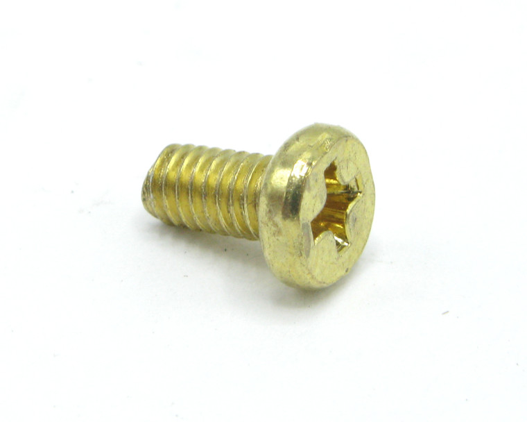 M4 X 7mm Gold Plated Phillips Flat Head Machine Screw, 100pk