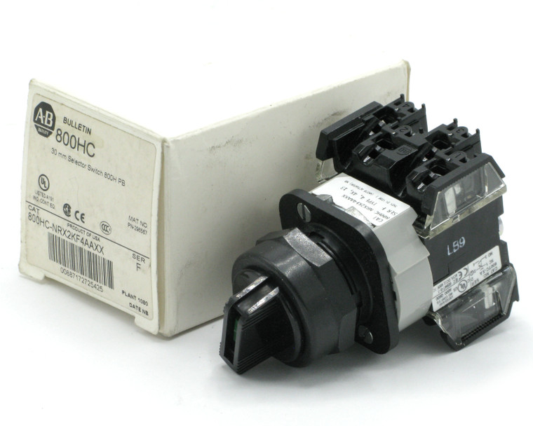 Allen-Bradley 800HC-NRX2KF4AAXX 30mm 4-position Selector Switch
