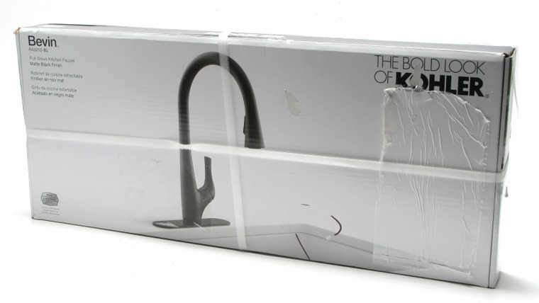 Kohler K-R43210-BL Bevin Pull-down Kitchen Sink Faucet w/Two-Function Sprayhead