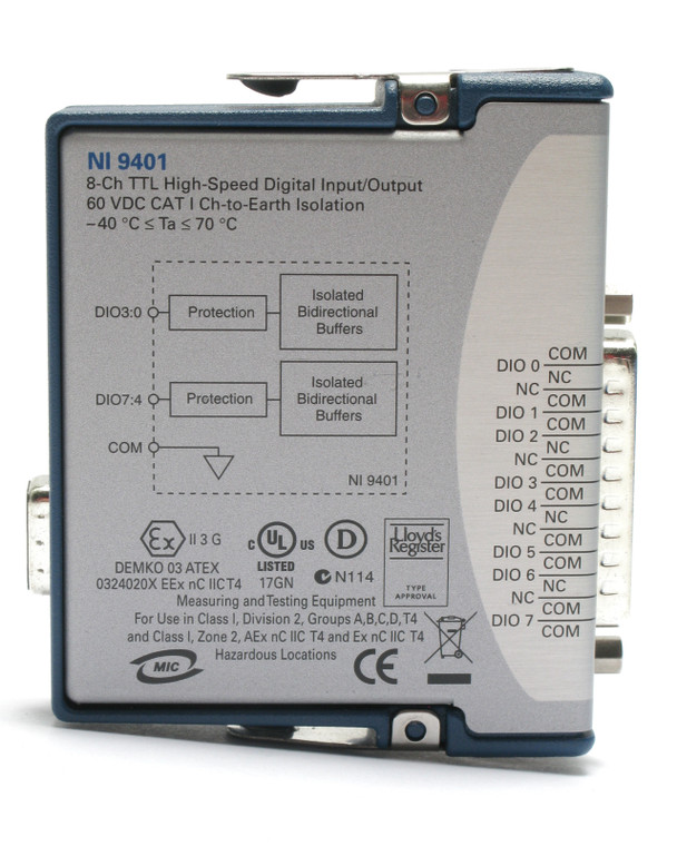 National Instrument NI9401 8 Bidirectional Channels, 100 ns C Series ...