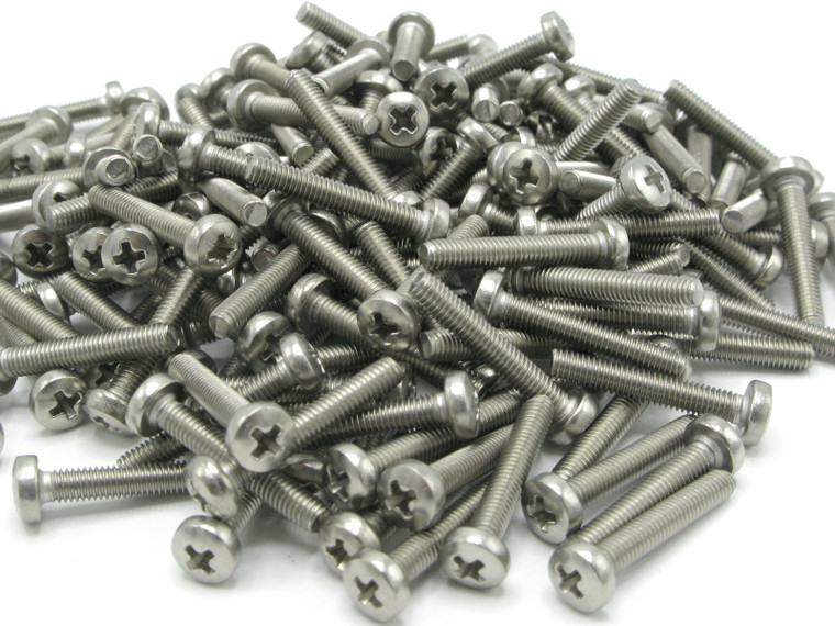 M3-0.5 x 18mm Stainless Steel Phillips Pan Head Machine Screw, 85pcs
